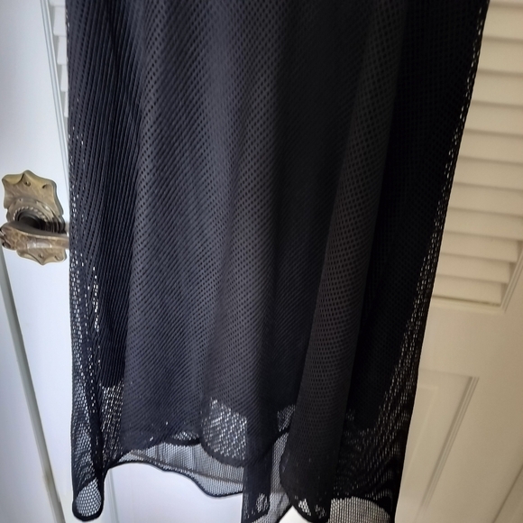 DKNY Women's Black Sleeveless Dress Black Lining Mesh Overlay Zip Back Size 8 - Picture 10 of 16